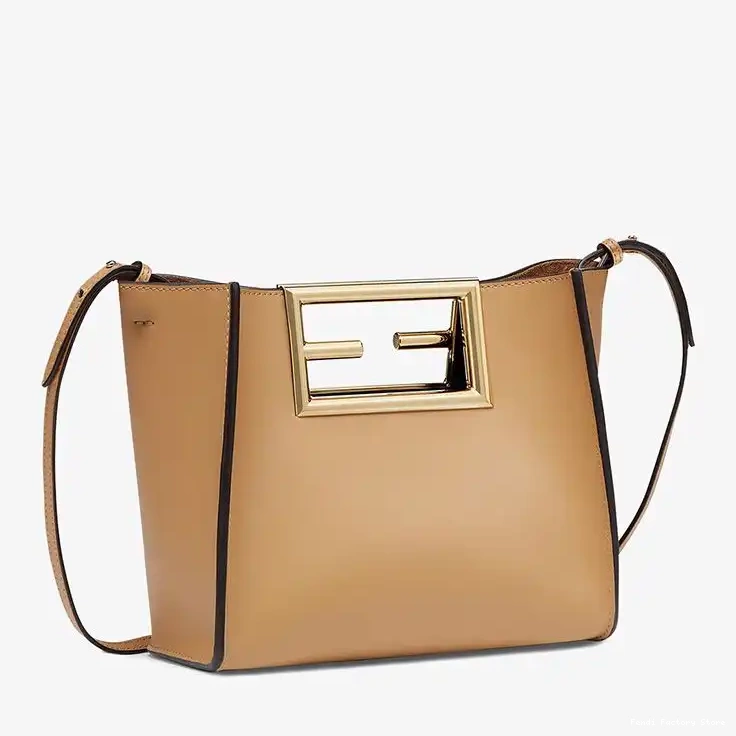 Apricot In Calf Fendi Small Leather Way Bag 0506